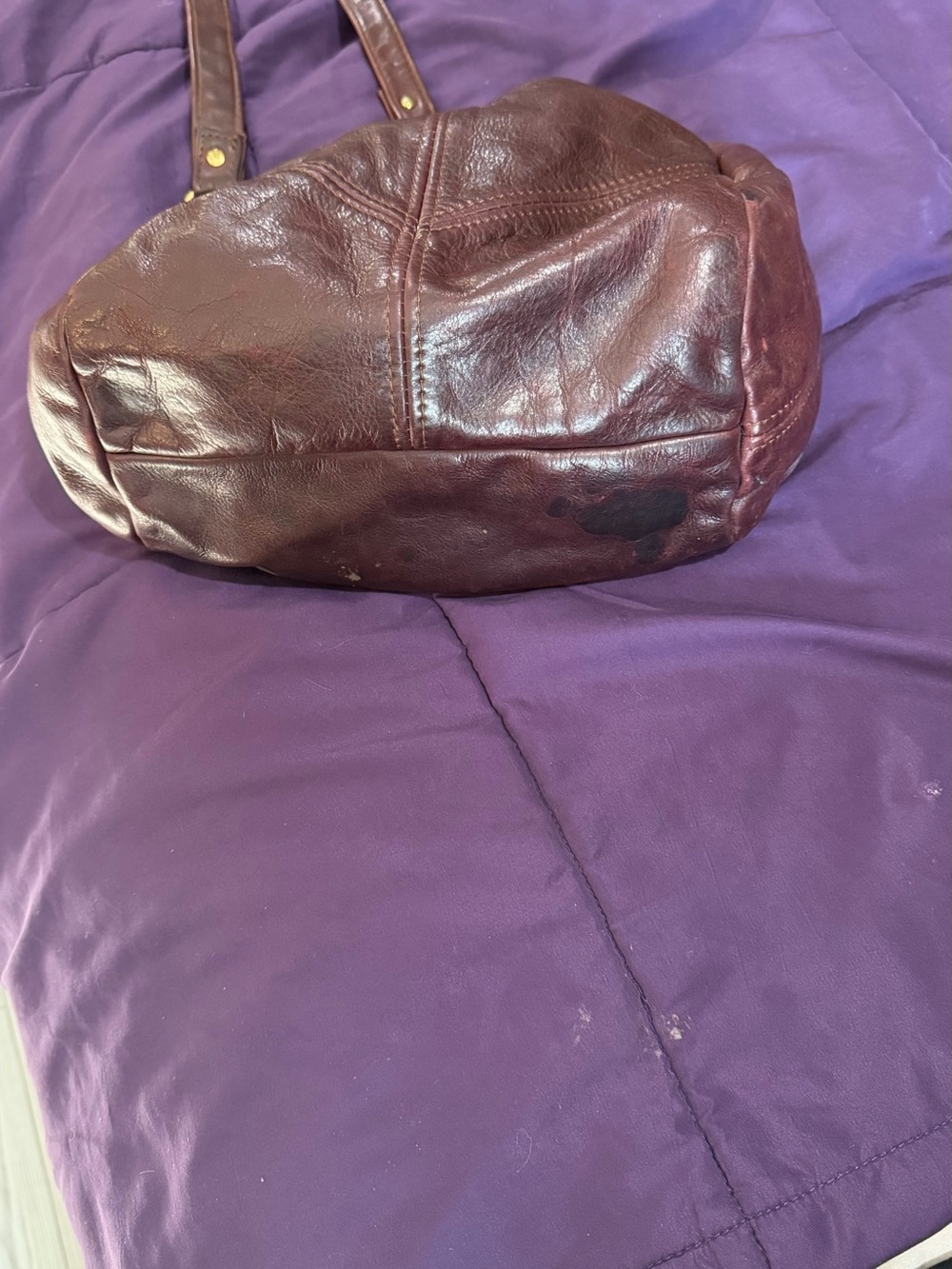 Artisan, genuine, leather bag purchased at craft fair handmade - Picture 2 of 16